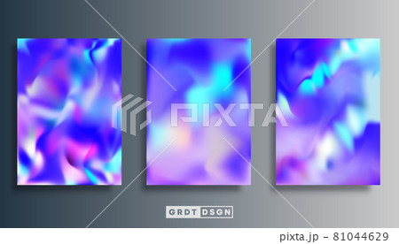 Gradient texture design set for brochure, flyer cover, business card, abstract background, poster, or other printing products. Vector illustration 81044629