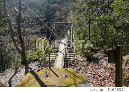 静岡県 川根本町 寸又峡 猿並橋 朝日岳側から 静岡県 川根本町 寸又峡 猿並橋 朝日岳側から 81046394