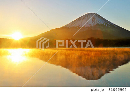 富士山と初日の出 富士山と初日の出 81046965