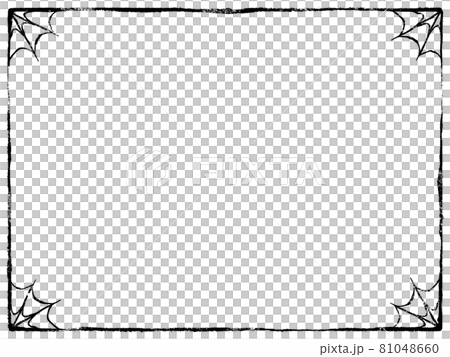蜘蛛の巣のフレーム素材 - 背景透過 - 切り抜かれています 81048660