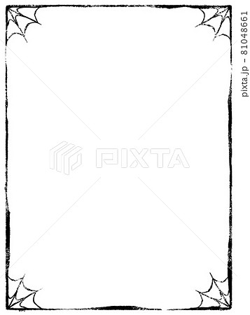 蜘蛛の巣のフレーム素材 - 背景透過 - 切り抜かれています 81048661