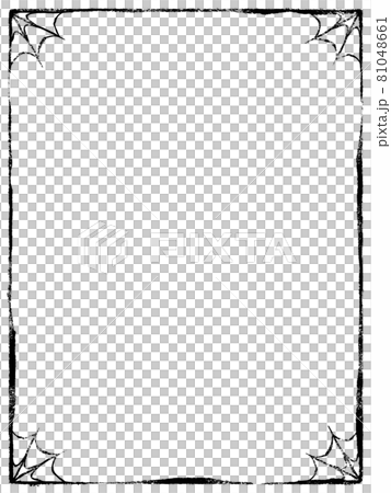 蜘蛛の巣のフレーム素材 - 背景透過 - 切り抜かれています 81048661