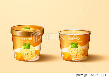 3d mango ice cream package design 3d mango ice cream package design 81049371