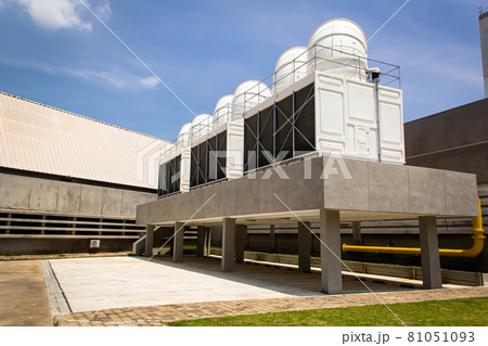 HVAC Air Chillers on Rooftop HVAC Air Chillers on Rooftop 81051093