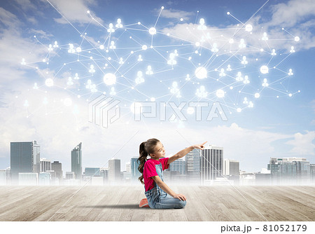 Concept of social wireless connection and internet use for communication by children Concept of social wireless connection and internet use for communication by children 81052179