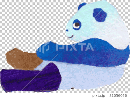 可愛的熊貓矢量圖 81056056