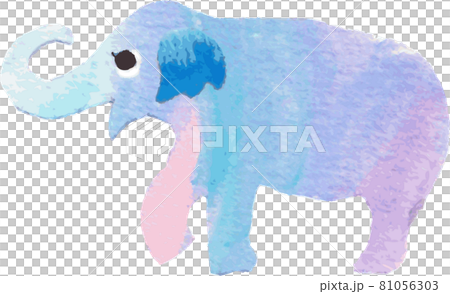 かわいい象のベクターイラスト かわいい象のベクターイラスト 81056303