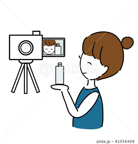 動画を撮るイラストのイラスト素材