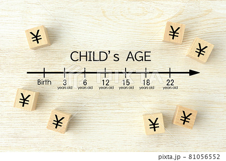 子供の成長年齢とお金のイメージ 81056552