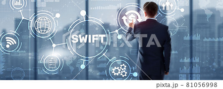 SWIFT. Society for Worldwide Interbank Financial Telecommunications. Financial Banking regulation concept SWIFT. Society for Worldwide Interbank Financial Telecommunications. Financial Banking regulation concept 81056998