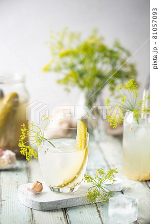 Brine cocktail in a glass Brine cocktail in a glass 81057093