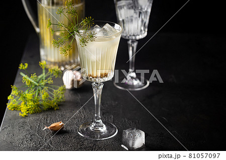 Brine cocktail in a glass 81057097
