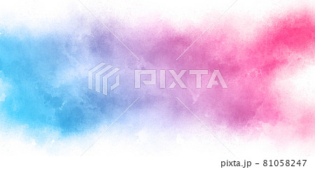 青とピンクのグラデーション 水彩の筆の跡 背景素材 テクスチャのイラスト素材