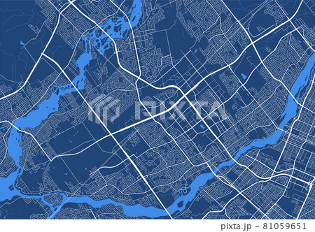 Detailed map poster of Laval city, linear print map. Cityscape urban panorama. Detailed map poster of Laval city, linear print map. Cityscape urban panorama. 81059651