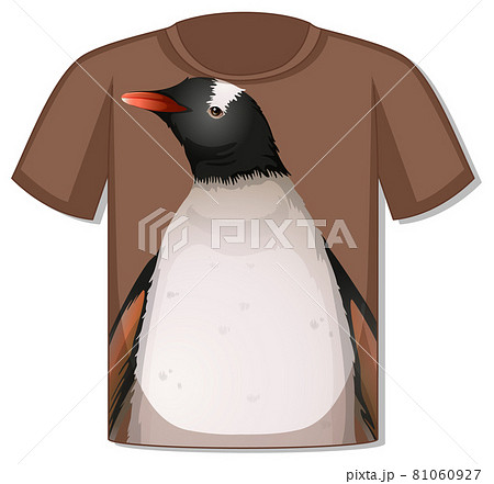 Front of t-shirt with penguin template 81060927