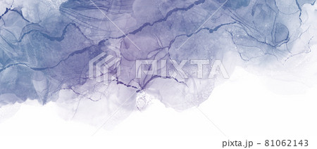 アルコールインクアートの背景）紫のグラデーション　バナー　ノスタルジック　秋　冬　繊細　綺麗　穏やか 81062143