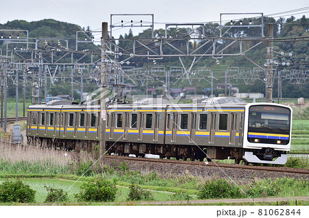 総武本線　佐倉－物井　JR東日本　209系2100番台　C445編成（幕張） 81062844