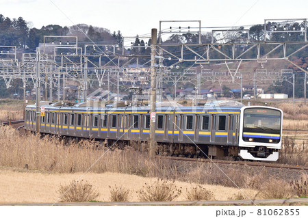 総武本線　佐倉－物井　JR東日本　209系2100番台　C605編成（幕張） 81062855