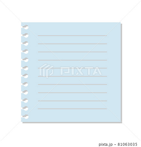 イラスト素材 シンプルなノート メモ 紙のイラスト素材