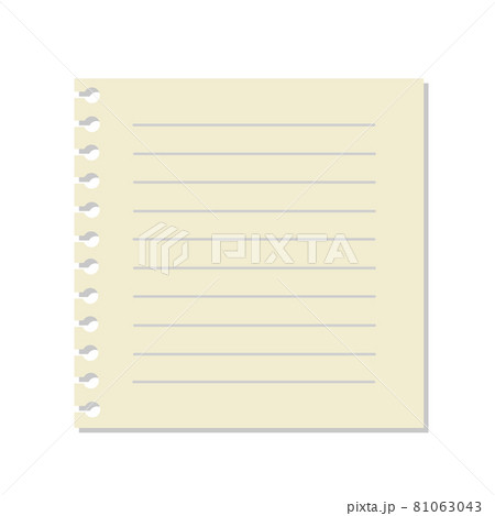 イラスト素材 シンプルなノート メモ 紙のイラスト素材