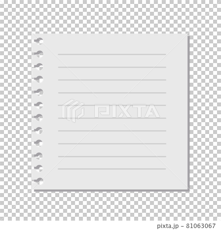 イラスト素材:シンプルなノート・メモ・紙 イラスト素材:シンプルなノート・メモ・紙 81063067