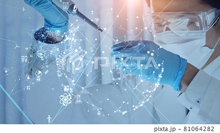 化学実験イメージ　サイエンステクノロジー 81064282