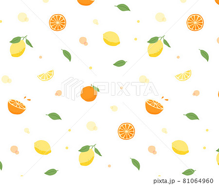 Lemon And Orange Seamless Pattern Background Stock Illustration