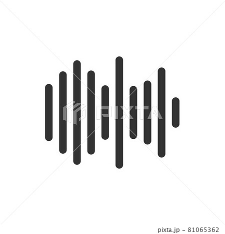 Sound wave icon. Vector illustration, flat design. 81065362