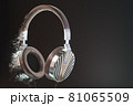 Retro headphones. 3d render illustration 81065509