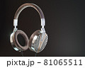 Retro headphones. 3d render illustration 81065511