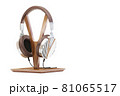 Retro headphones. 3d render illustration 81065517