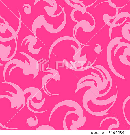 柄 手書き風_旋回模様_ピンク パターン ベクター 柄 手書き風_旋回模様_ピンク パターン ベクター 81066344