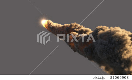 Meteor flies on the gray background Meteor flies on the gray background 81066908