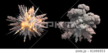 Air burst on black background Air burst on black background 81066953