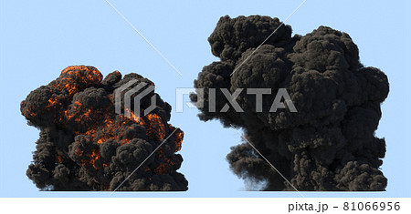 Fuel explosion on blue background Fuel explosion on blue background 81066956