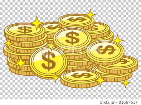 Illustration of coins piled up jerky 01 Illustration of coins piled up jerky 01 81067617