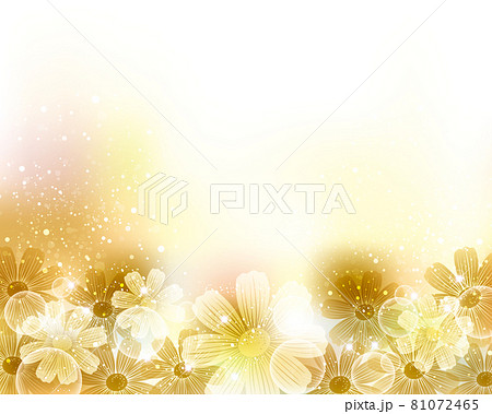 コスモスの花の背景のイラスト素材