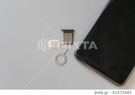 Nano-SIM, a tray and extractor for extracting a SIM card from a smartphone 81072683