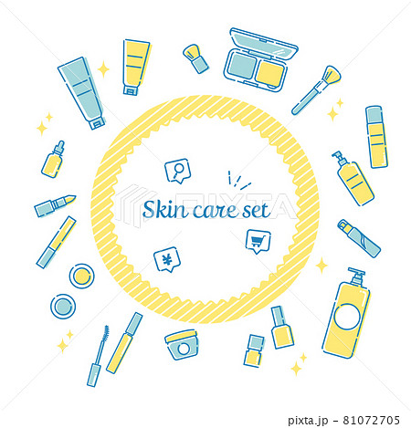 スキンケアのイラストセット 81072705