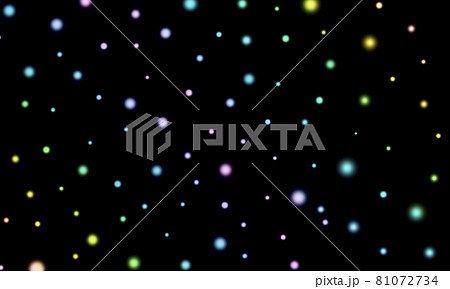 黒背景にグラデーションの光の玉が舞っている背景素材 のイラスト素材