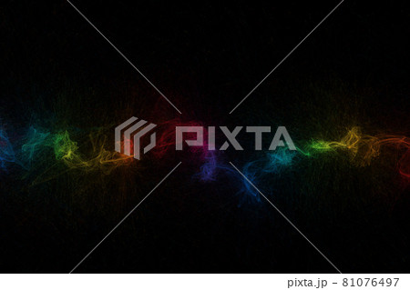 Colorful wave formed from abstract splashes. Digital Illustration 81076497