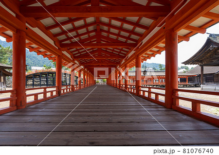 厳島神社　西回廊と反橋＜広島県宮島/8月＞ 81076740