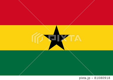National flag of Ghana original size and colors vector illustration, Ghana national flag Theodosia Okoh, Pan-African Ghanaian flag, Republic of Ghana 81080918