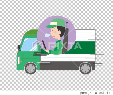 Truck driver taking a nap 81081017