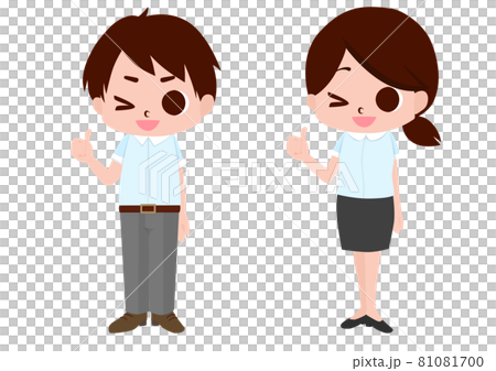 Cool Biz employees who give cute signs Cool Biz employees who give cute signs 81081700