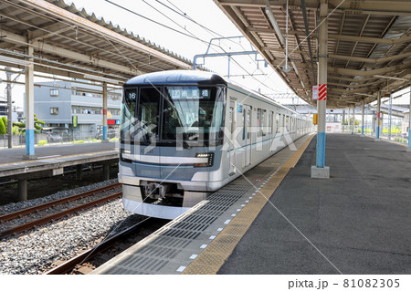 南栗橋　電車　青空　(無人) 81082305