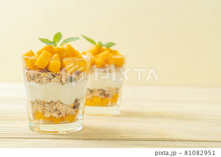 mango yogurt with granola mango yogurt with granola 81082951