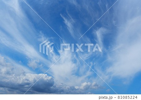 Blue sky background with white clouds 81085224