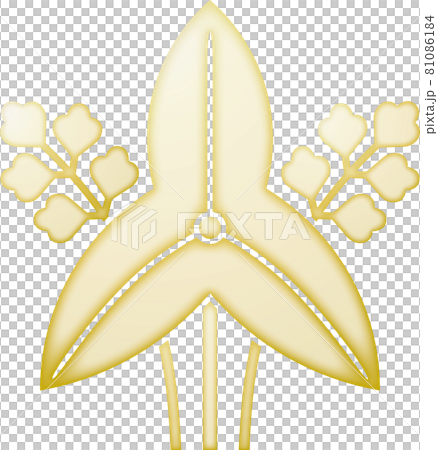 家紋　立ち沢瀉【金色】 81086184