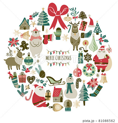 Christmas material set - Stock Illustration [18625787] - PIXTA